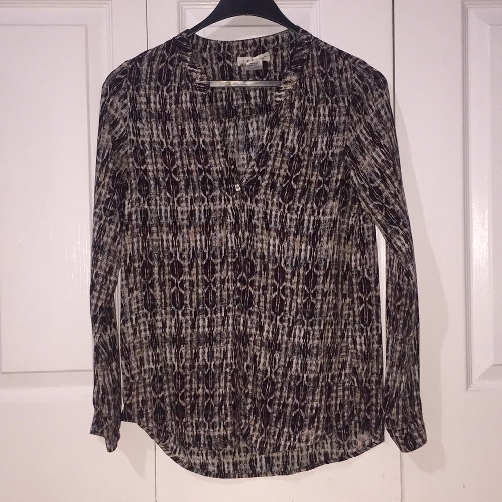 Anthropologie Velvet Purple Tunic Top